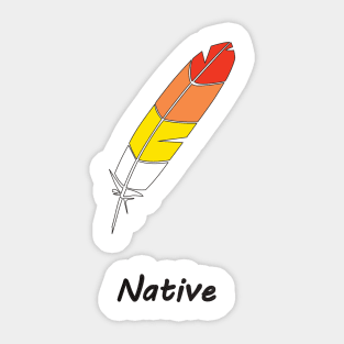 Native American Eagle Feather Sticker